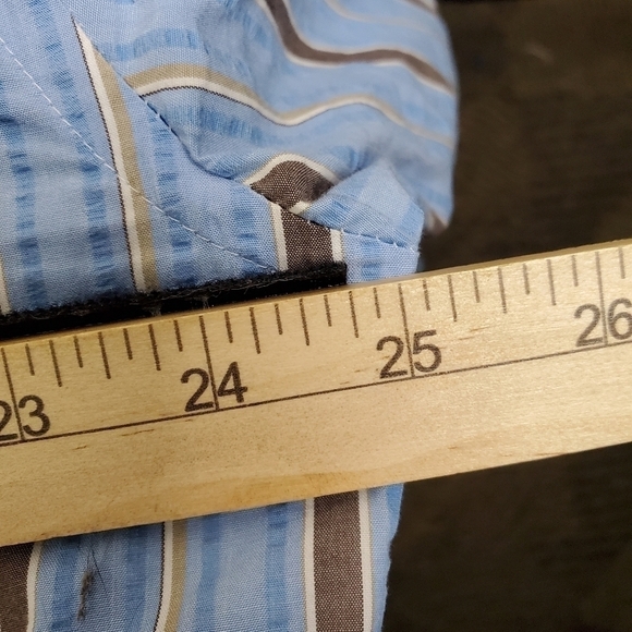 Faconnable Shirt Men XL Oxdord Striped Club Deauville Button Up Front - Picture 10 of 13